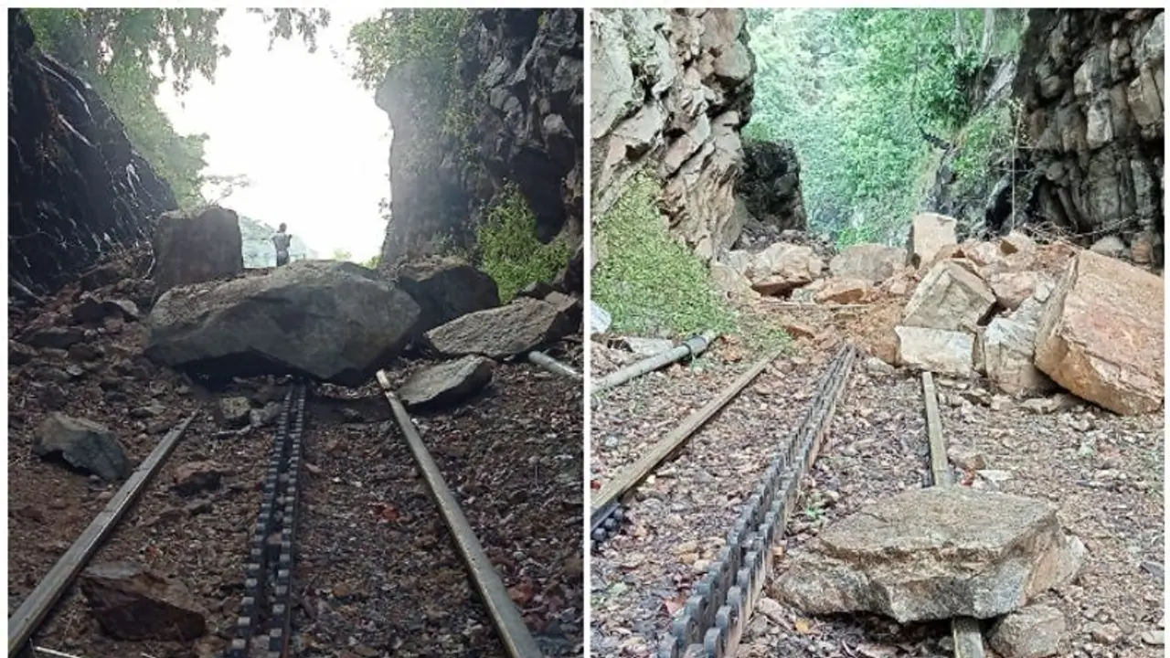 സഞ്ചാരികളുടെ ശ്രദ്ധയ്ക്ക്: ശക്തമായ മഴയിൽ പാളത്തിൽ മണ്ണിടിഞ്ഞു വീണു, ഊട്ടിയിലേക്കുള്ള ട്രെയിൻ സർവീസ് റദ്ദാക്കി സഞ്ചാരികളുടെ ശ്രദ്ധയ്ക്ക്: ശക്തമായ മഴയിൽ പാളത്തിൽ മണ്ണിടിഞ്ഞു വീണു, ഊട്ടിയിലേക്കുള്ള ട്രെയിൻ സർവീസ് റദ്ദാക്കി