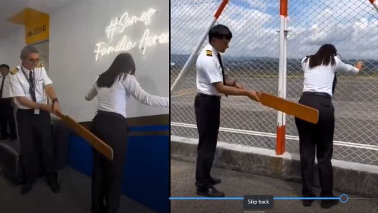 ಇದೆಂಥಾ ಸೆಲೆಬ್ರೇಷನ್? ಬ್ಯಾಟ್‌ನಿಂದ ಹಿಂಭಾಗಕ್ಕೆ ಹೊಡೆಸಿಕೊಂಡ ಯುವತಿ