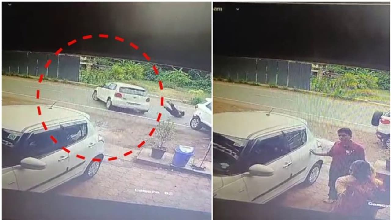 ആദ്യം ബൈക്കിലിടിച്ചു, വെട്ടിച്ചതിന് പിന്നാലെ 6 വാഹനങ്ങളില് ഇടിച്ച് കാര്; വീഡിയോ... ആദ്യം ബൈക്കിലിടിച്ചു, വെട്ടിച്ചതിന് പിന്നാലെ 6 വാഹനങ്ങളില് ഇടിച്ച് കാര്; വീഡിയോ...