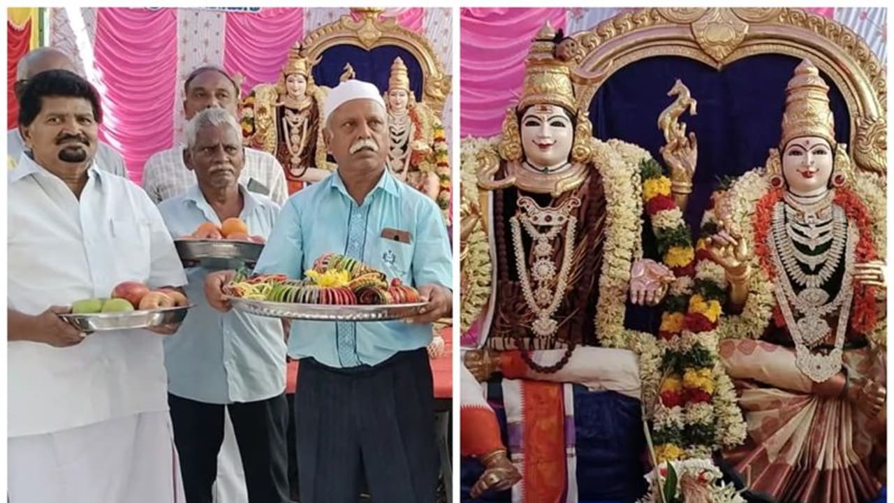 மீனாட்சி சுந்தரேஸ்வரர் திருக்கல்யாணத்திற்கு சீர்வரிசை எடுத்து வந்த இஸ்லாமியர்கள்; திண்டுக்கல்லில் நெகிழ்ச்சி