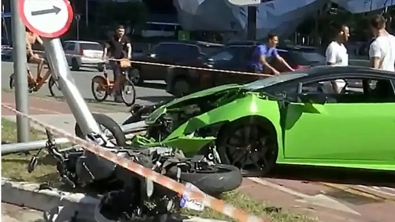 Caught on camera: Brazilian man rams Lamborghini into thief who stole his Rolex watch at gunpoint (WATCH)
