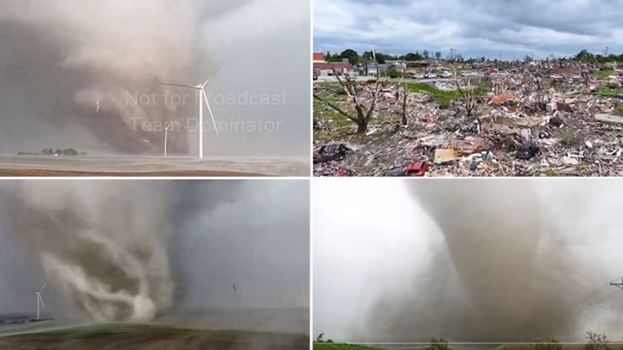Deadly Iowa tornadoes: Dramatic videos capture twisters across US state, Greenfield reduced to rubble (WATCH)