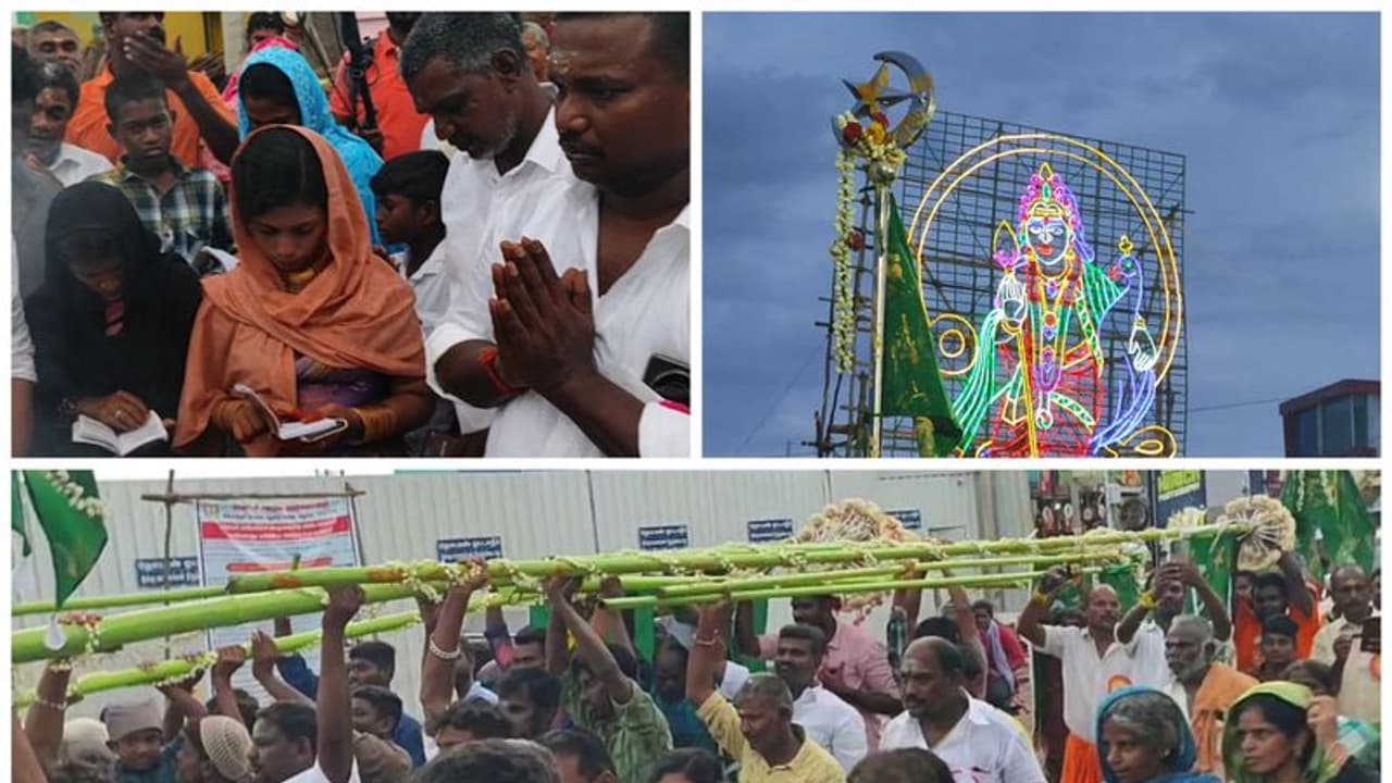 இஸ்லாமியர்களின் பிறை கொடியை ஏற்றி கோவில் திருவிழாவை தொடங்கிய பொதுமக்கள்; மதுரையில் நெகிழ்ச்சி சம்பவம்