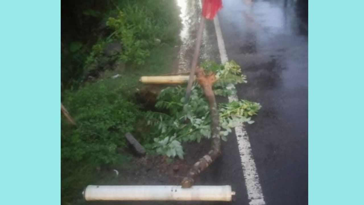 കനത്ത മഴയിൽ റോഡരികിൽ വലിയ കുഴി രൂപപ്പെട്ടു, മണിക്കൂറുകൾക്കുള്ളിൽ കുഴിമൂടി അധികൃതർ