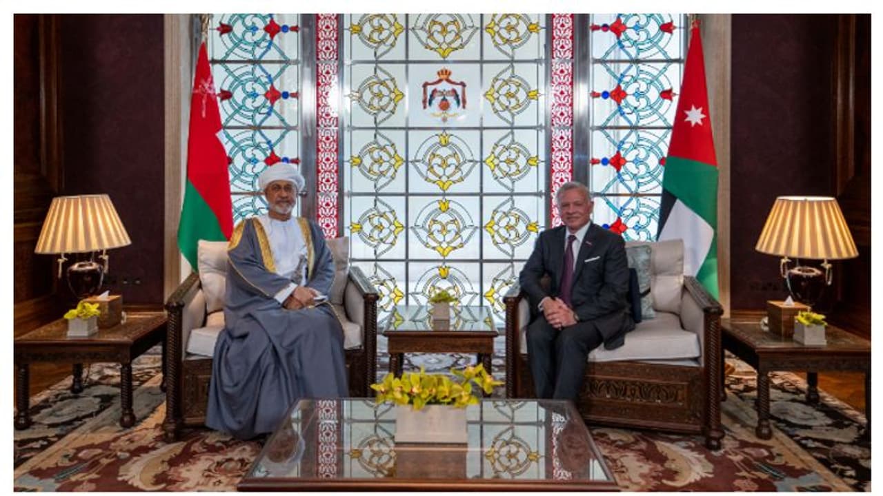 ജോർദാൻ സന്ദർശനം പൂർത്തിയാക്കി ഒമാൻ സുൽത്താൻ മസ്കറ്റിൽ മടങ്ങിയെത്തി ജോർദാൻ സന്ദർശനം പൂർത്തിയാക്കി ഒമാൻ സുൽത്താൻ മസ്കറ്റിൽ മടങ്ങിയെത്തി