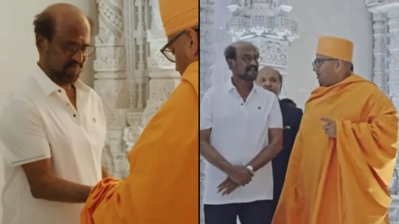 Rajinikanth visits Hindu temple in Abu Dhabi after getting UAE Golden Visa Rajinikanth visits Hindu temple in Abu Dhabi after getting UAE Golden Visa