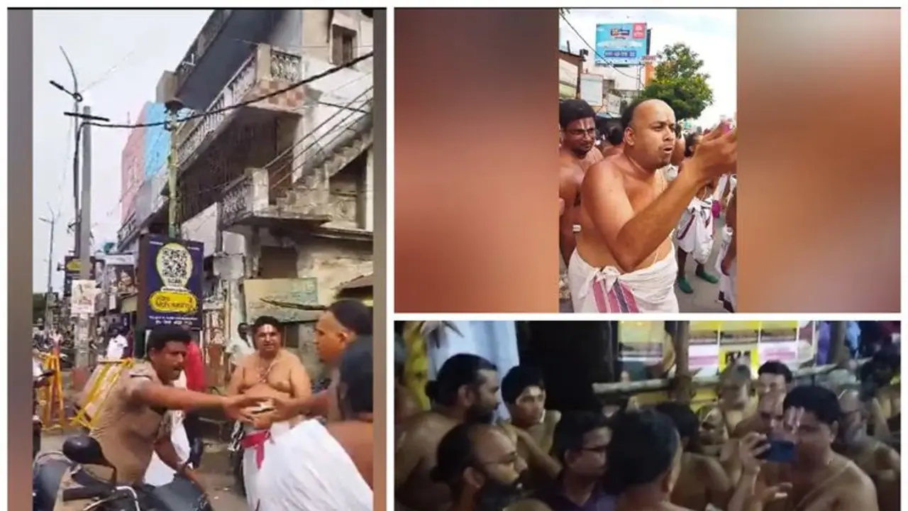 அச்சச்சோ என்ன இவ்ளோ ஆச்சாரமா பேசறேல்? காஞ்சியில் வீதிக்கு வந்த வடகலை, தென்கலை பிரச்சினை