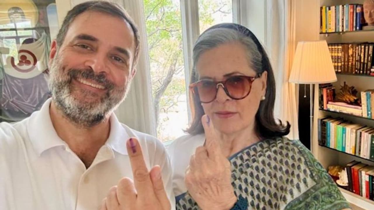 Lok Sabha Elections 2024 Phase 6: Rahul Gandhi clicks selfie with mother Sonia after casting vote; SEE POST