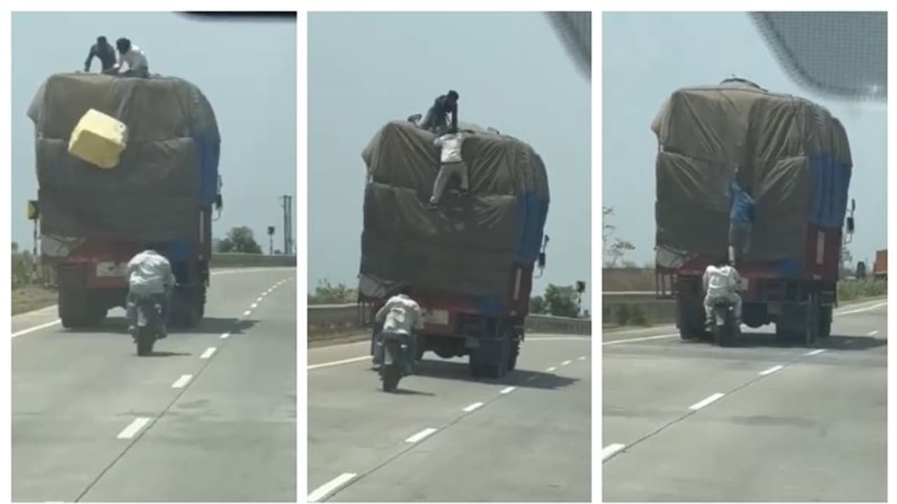 അവിശ്വസനീയം; ആഗ്ര മുംബൈ ഹൈവേയില്‍ ഓടുന്ന ട്രക്കില്‍ നിന്നും സാധനങ്ങള്‍ മോഷ്ടിക്കുന്ന വീഡിയോ വൈറൽ