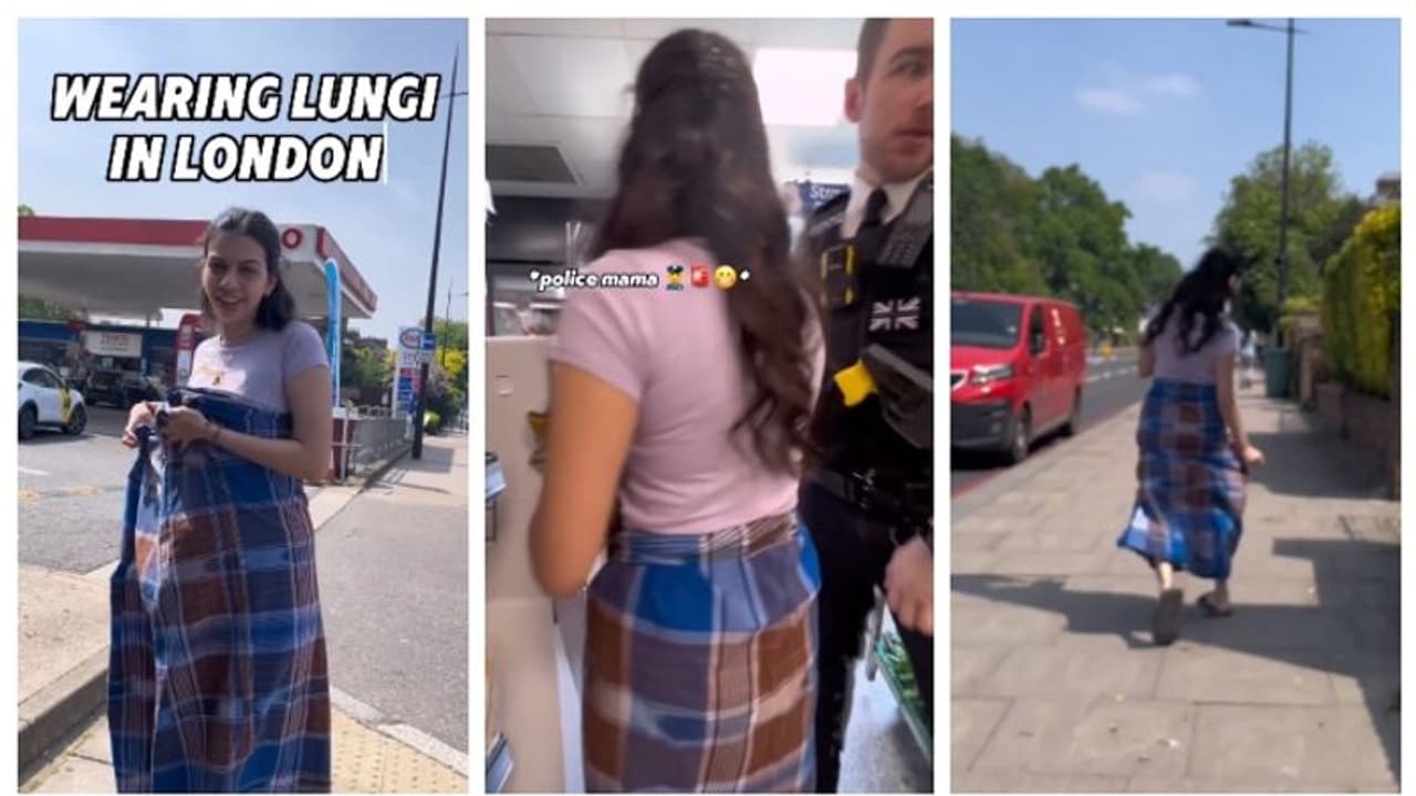 നമ്മ ലുങ്കി ഡാ; ലണ്ടന് തെരുവില് ലുങ്കി ധരിച്ച് സൂപ്പര് മാര്ക്കറ്റില് പോകുന്ന യുവതിയുടെ വീഡിയോ വൈറല് നമ്മ ലുങ്കി ഡാ; ലണ്ടന് തെരുവില് ലുങ്കി ധരിച്ച് സൂപ്പര് മാര്ക്കറ്റില് പോകുന്ന യുവതിയുടെ വീഡിയോ വൈറല്