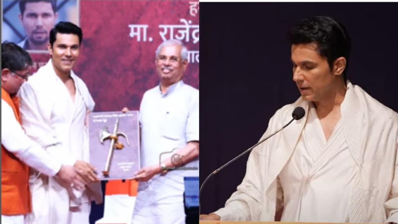 Randeep Hooda receives Swatantrya Veer Savarkar Puruskar for stellar performance in Swatantrya Veer Savarkar Randeep Hooda receives Swatantrya Veer Savarkar Puruskar for stellar performance in Swatantrya Veer Savarkar