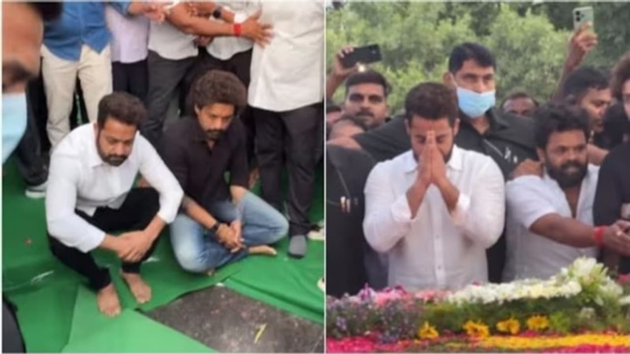 தாத்தா என்.டி.ராமாராவ் நினைவிடத்தில் ஜூனியர் என்.டி.ஆர். அஞ்சலி! தாத்தா என்.டி.ராமாராவ் நினைவிடத்தில் ஜூனியர் என்.டி.ஆர். அஞ்சலி!