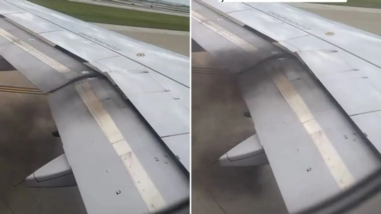 United Airlines flight engine catches fire moments before takeoff at Chicago airport; WATCH viral video United Airlines flight engine catches fire moments before takeoff at Chicago airport; WATCH viral video