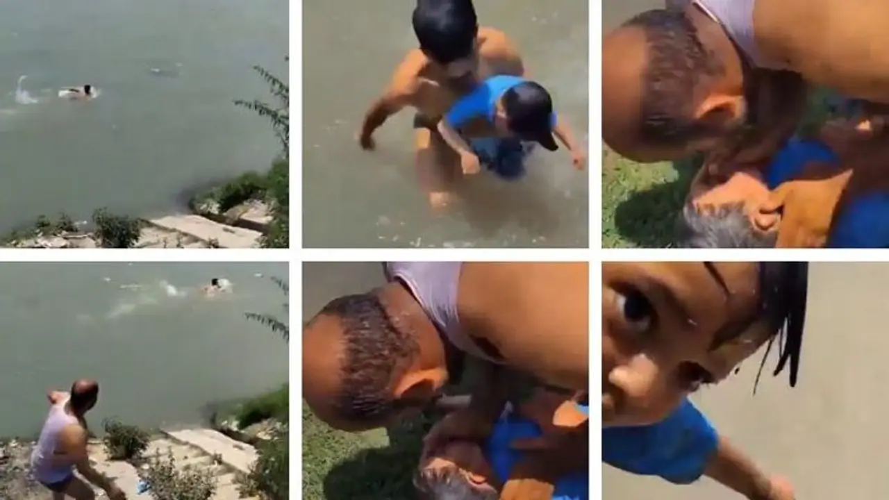 Watch : ನದಿಯಲ್ಲಿ ಕೊಚ್ಚಿ ಹೋಗ್ತಿದ್ದ ಮಗುವನ್ನು ಪ್ರಾಣ ಪಣಕ್ಕಿಟ್ಟು ಕಾಪಾಡಿದ ಸ್ಥಳೀಯರು; ಬದುಕುಳಿದಿದ್ದೇ ರೋಚಕ!