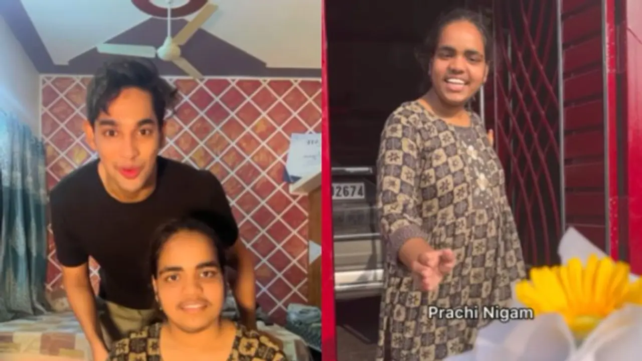 Indian influencer Anish Bhagat surprises UP top scorer Prachi Nigam with unexpected makeover [watch]