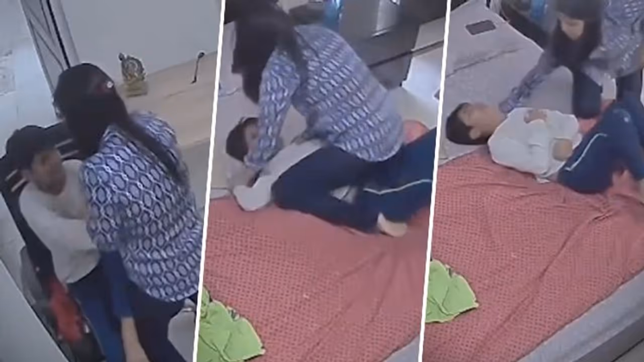 Caught on camera: Faridabad mother mercilessly beats 11 year old son, father files complaint (WATCH)