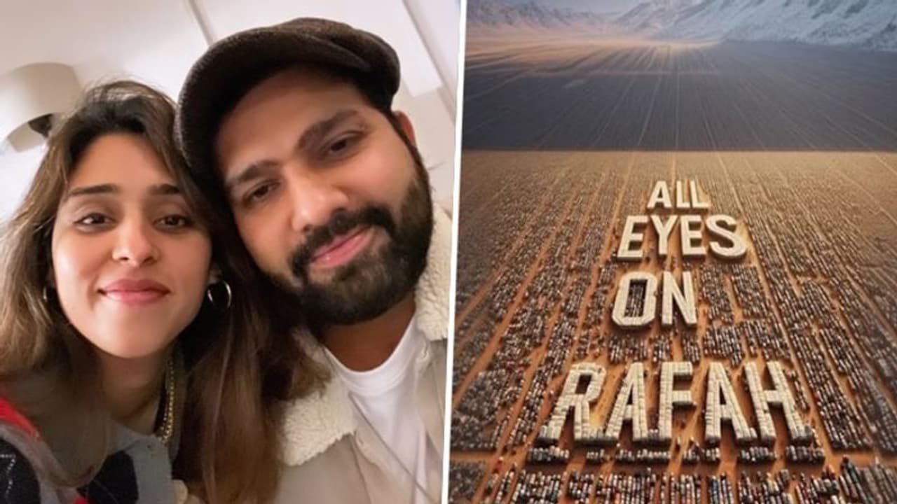 Rohit Sharma's wife Ritika Sajdeh faces backlash for 'All Eyes on Rafah' Instagram post Rohit Sharma's wife Ritika Sajdeh faces backlash for 'All Eyes on Rafah' Instagram post