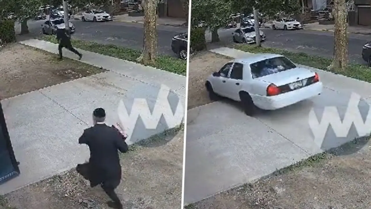 Caught on camera: Pakistani cab driver attempts to run over Jewish students, Rabbi in NY's Brooklyn (WATCH)