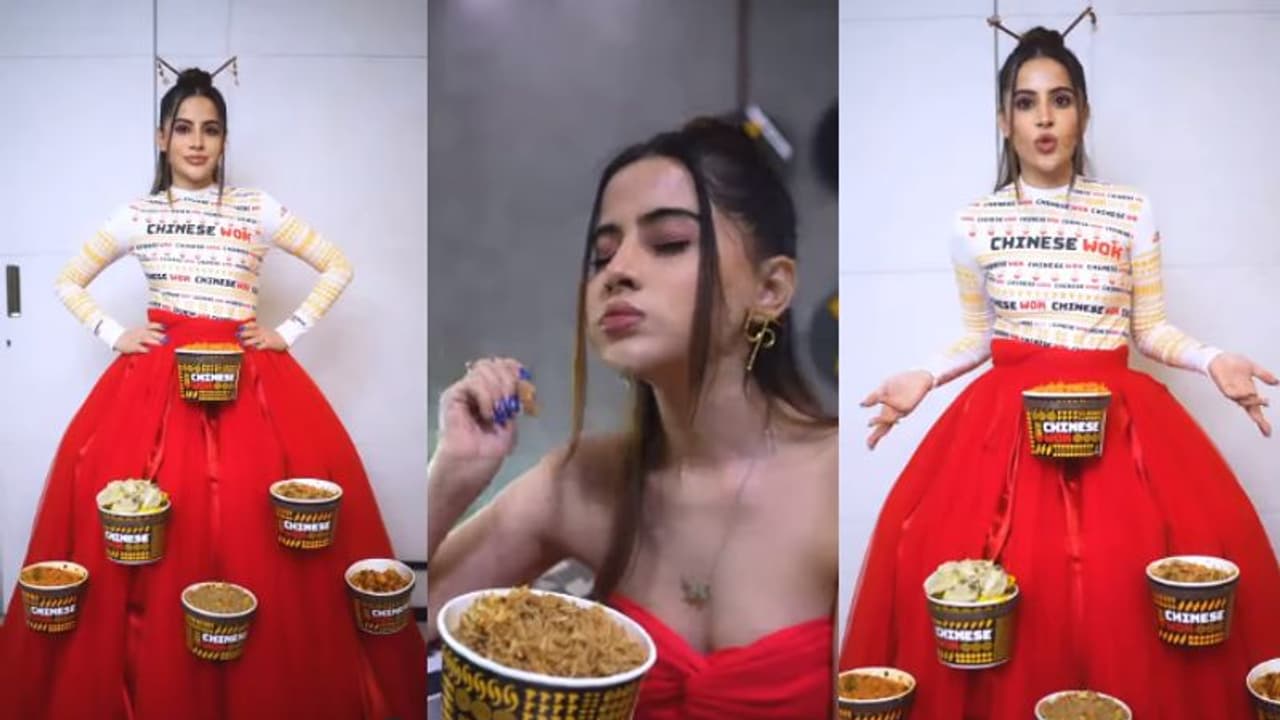  നൂഡില്‍സ് പാക്കറ്റില്‍ നിന്നൊരു ഔട്ട്ഫിറ്റ്; പുതിയ ഫാഷന്‍ പരീക്ഷണവുമായി ഉർഫി ജാവേദ്; വീഡിയോ