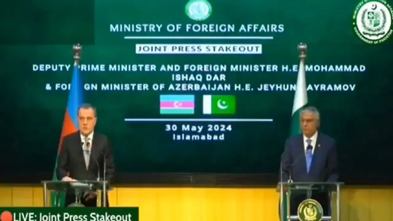 Azerbaijan FM Bayramov rakes up Kashmir issue on Pakistan soil, sparks social media outburst (WATCH) Azerbaijan FM Bayramov rakes up Kashmir issue on Pakistan soil, sparks social media outburst (WATCH)