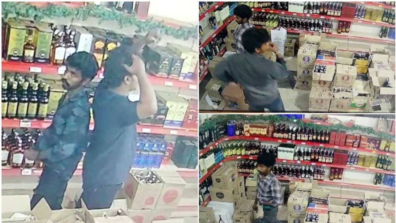 11 കുപ്പികള്, വില 3000 രൂപ വീതം; ബിവറേജസ് സെൽഫ് സർവീസ് ഔട്ട്ലെറ്റിൽ മോഷണം നടത്തിയ യുവാക്കൾ അറസ്റ്റിൽ 11 കുപ്പികള്, വില 3000 രൂപ വീതം; ബിവറേജസ് സെൽഫ് സർവീസ് ഔട്ട്ലെറ്റിൽ മോഷണം നടത്തിയ യുവാക്കൾ അറസ്റ്റിൽ