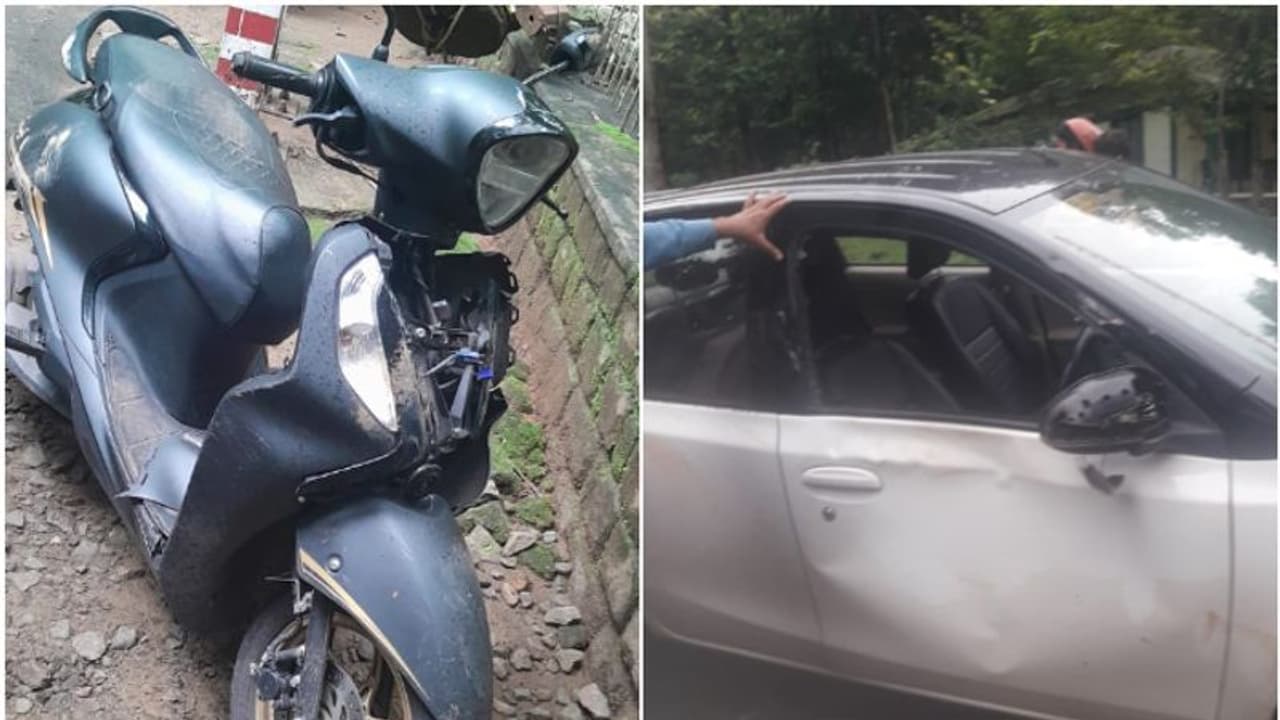 ദമ്പതികള്‍ സഞ്ചരിച്ച സ്കൂട്ടറിന് നേരെ പാഞ്ഞടുത്ത് കാട്ടാന, കാറുകള്‍ക്ക് നേരെയും ആക്രമണം, സംഭവം അതിരപ്പിള്ളിയിൽ