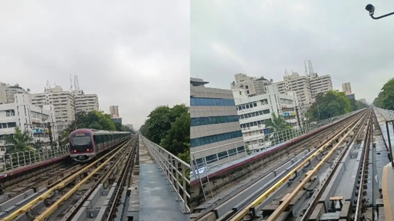Bengaluru: BMRCL clears fallen tree branch on track near Trinity metro station, Purple line resumes operation Bengaluru: BMRCL clears fallen tree branch on track near Trinity metro station, Purple line resumes operation