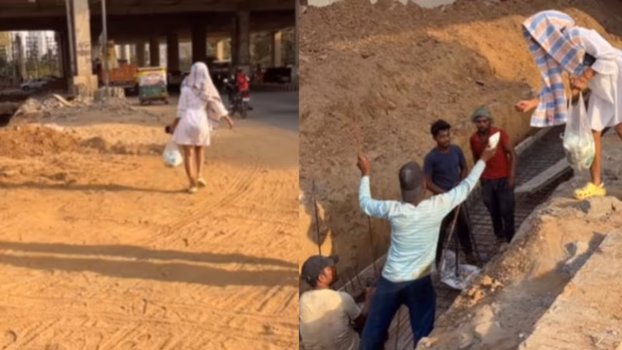 Kind hearted Woman Provides Buttermilk to Workers Enduring Sweltering Heat, Internet Reacts [WATCH]