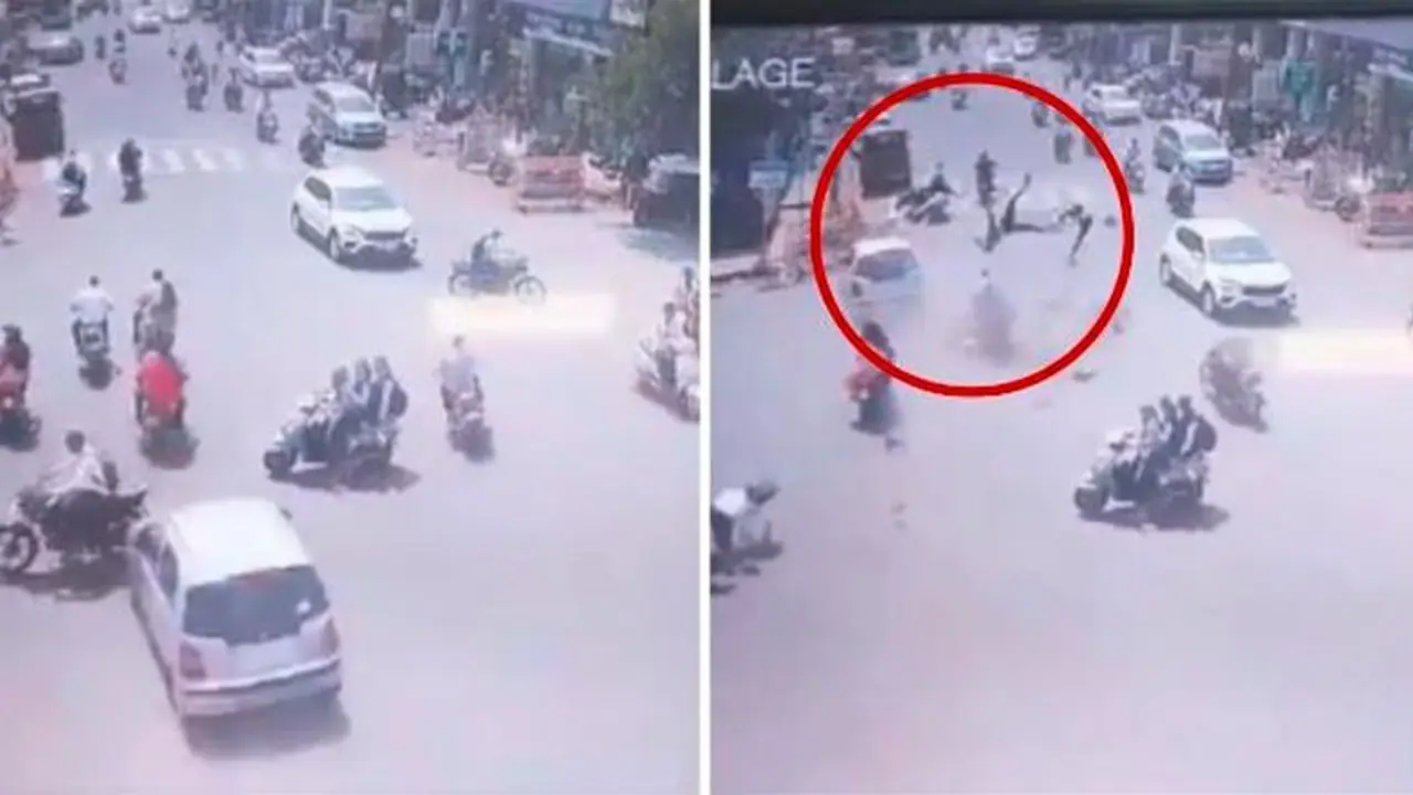 ಕಾರು ಚಾಲನೆ ವೇಳೆಯೇ ಚಾಲಕನಿಗೆ ತಲೆ ಚಕ್ಕರ್: ಹಲವು ಬೈಕ್ಗಳಿಗೆ ಡಿಕ್ಕಿ: ಮೂವರು ಬಲಿ: ವೀಡಿಯೋ ಕಾರು ಚಾಲನೆ ವೇಳೆಯೇ ಚಾಲಕನಿಗೆ ತಲೆ ಚಕ್ಕರ್: ಹಲವು ಬೈಕ್ಗಳಿಗೆ ಡಿಕ್ಕಿ: ಮೂವರು ಬಲಿ: ವೀಡಿಯೋ