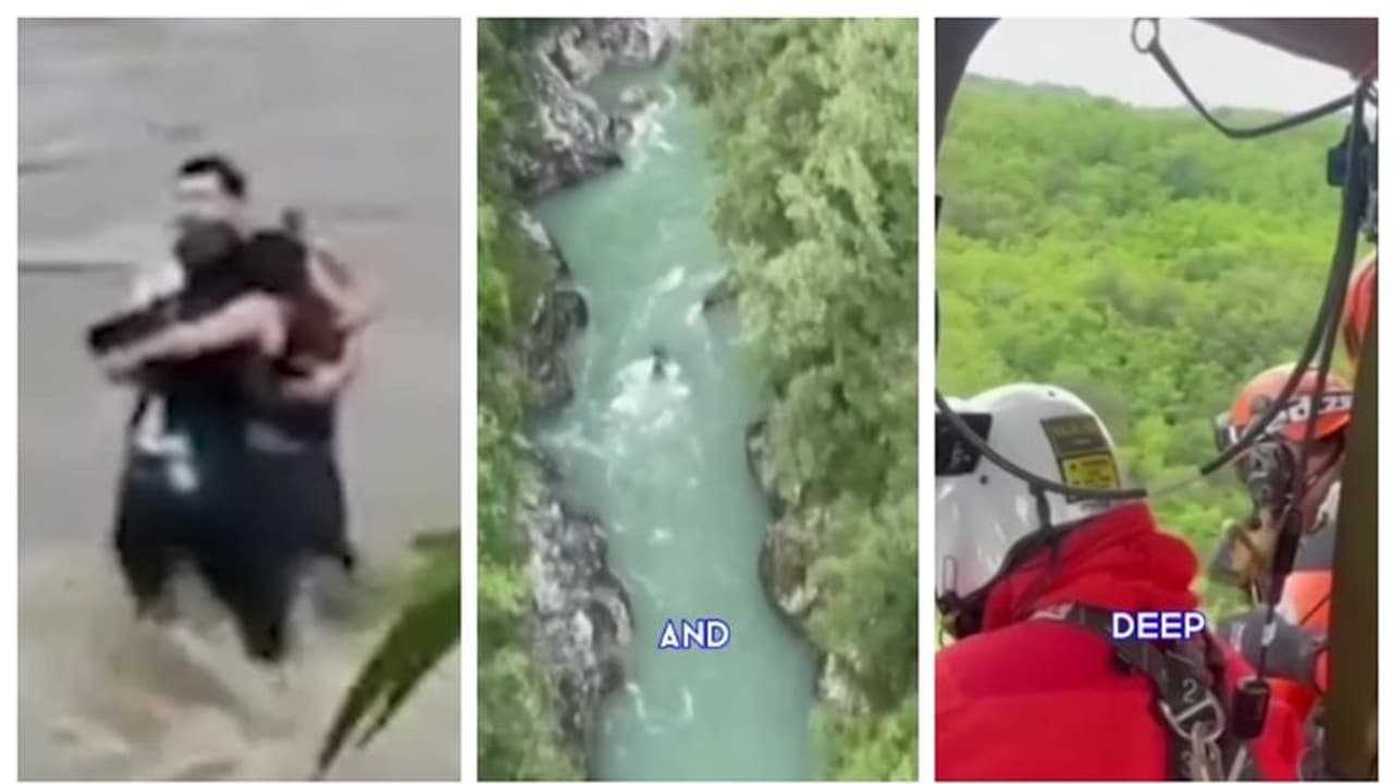 'ഒറ്റക്കെട്ടാണെങ്കിലും...'; അതിശക്തമായ ജലപ്രവാഹത്തിൽ ഒലിച്ച് പോകും മുമ്പ് രക്ഷപ്പെടാനുള്ള അവസാന ശ്രമം 'ഒറ്റക്കെട്ടാണെങ്കിലും...'; അതിശക്തമായ ജലപ്രവാഹത്തിൽ ഒലിച്ച് പോകും മുമ്പ് രക്ഷപ്പെടാനുള്ള അവസാന ശ്രമം