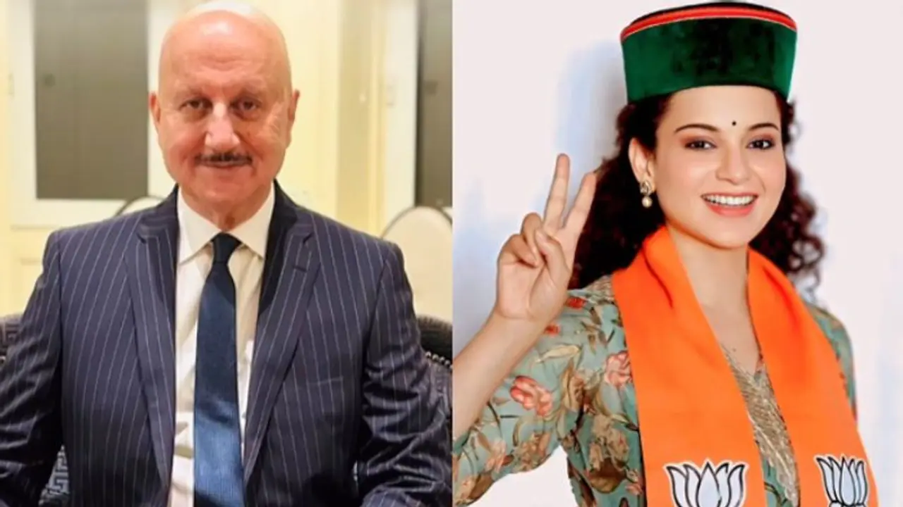 Anupam Kher congratulates BJP and Kangana Ranaut on their win, terms actress' journey as 'inspirational' Anupam Kher congratulates BJP and Kangana Ranaut on their win, terms actress' journey as 'inspirational'