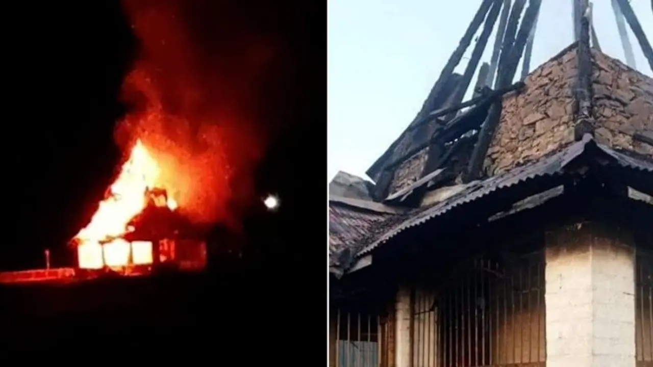 Gulmarg: Iconic 'Jai Jai Shiv Shankar' song famed 106 yr old Maharani Temple destroyed in fire (WATCH)