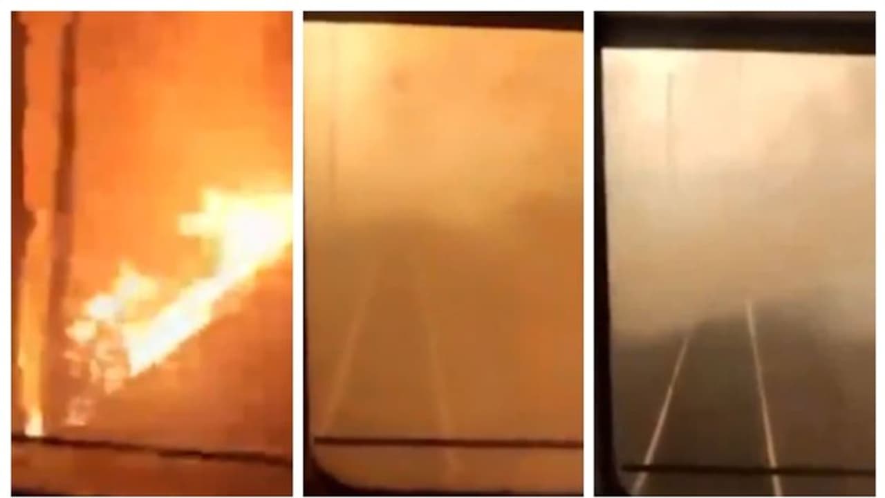 റഷ്യയില്‍ കാട്ടുതീയ്ക്ക് ഉള്ളിലൂടെ കടന്ന് പോകുന്ന തീവണ്ടിയുടെ വീഡിയോ; കണ്ണുതള്ളി സോഷ്യല്‍ മീഡിയ 