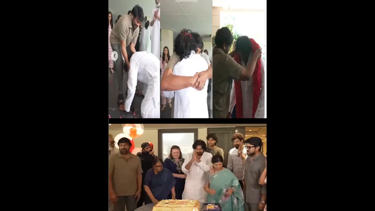 VIDEO: Pawan Kalyan from Jana Sena Party gets grand welcome from brother, Telugu star Chiranjeevi and family VIDEO: Pawan Kalyan from Jana Sena Party gets grand welcome from brother, Telugu star Chiranjeevi and family