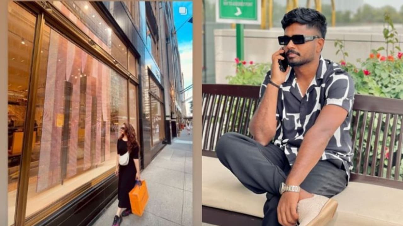 ബോസ് നഗരത്തില് എത്തിയിട്ടുണ്ട്, ഭാര്യ ചാരുലത അമേരിക്കയിലെത്തിയ ചിത്രം പങ്കുവെച്ച് സഞ്ജു സാംസണ് ബോസ് നഗരത്തില് എത്തിയിട്ടുണ്ട്, ഭാര്യ ചാരുലത അമേരിക്കയിലെത്തിയ ചിത്രം പങ്കുവെച്ച് സഞ്ജു സാംസണ്