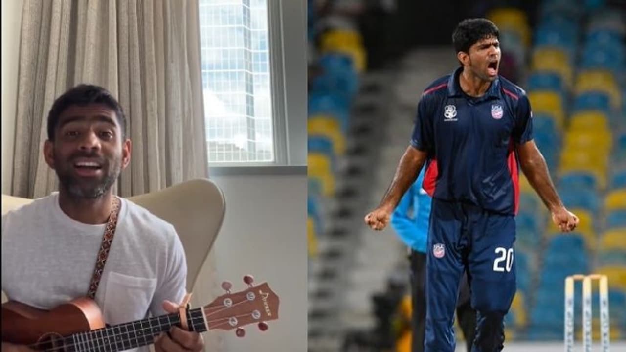 T20 WC 2024: Saurabh Netravalkar playing ukulele after US win over Pakistan wins hearts (WATCH) T20 WC 2024: Saurabh Netravalkar playing ukulele after US win over Pakistan wins hearts (WATCH)