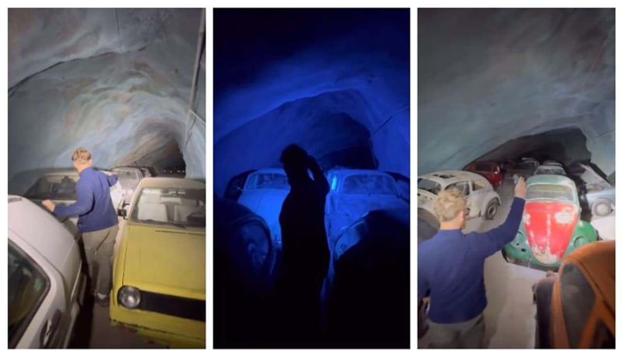 മോഷ്ടിക്കപ്പട്ട വിന്‍റേജ് കാറുകളുടെ വന്‍ ശേഖരം; അതും രഹസ്യ തുരങ്കത്തില്‍, വീഡിയോ വൈറല്‍ 