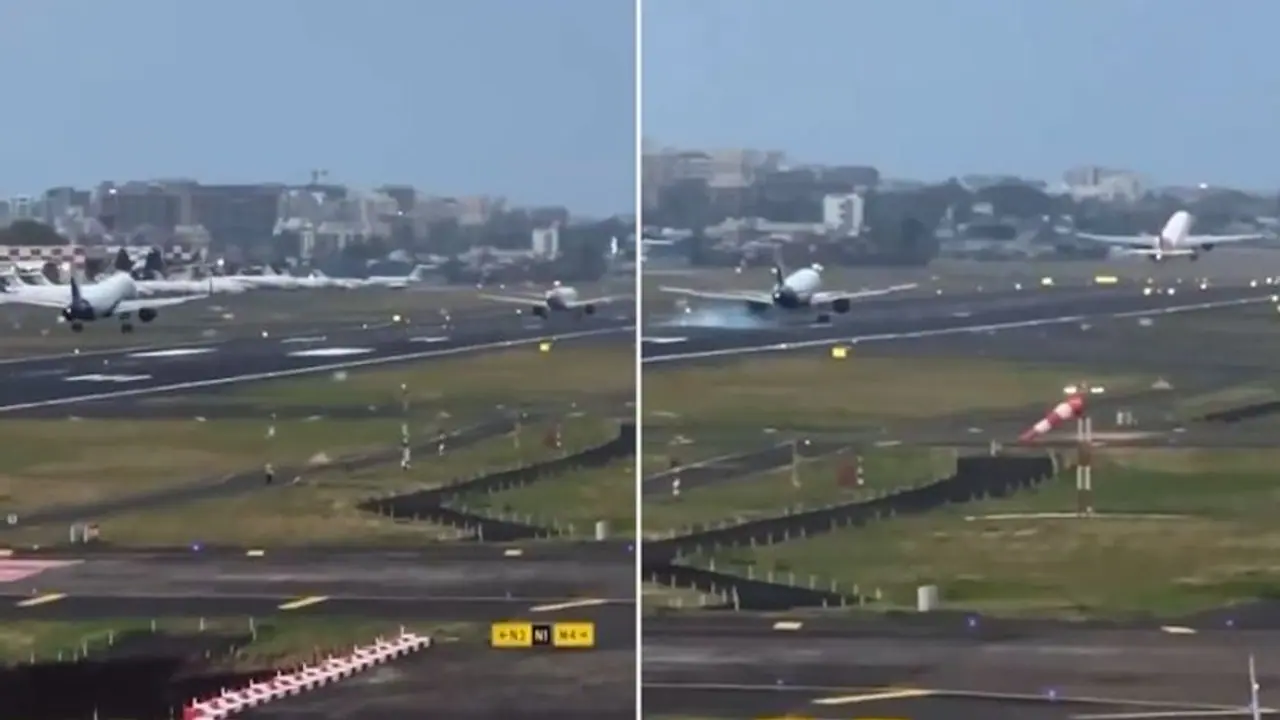 Mumbai: Close call as IndiGo flight lands while Air India plane takes off on same runway; WATCH viral video
