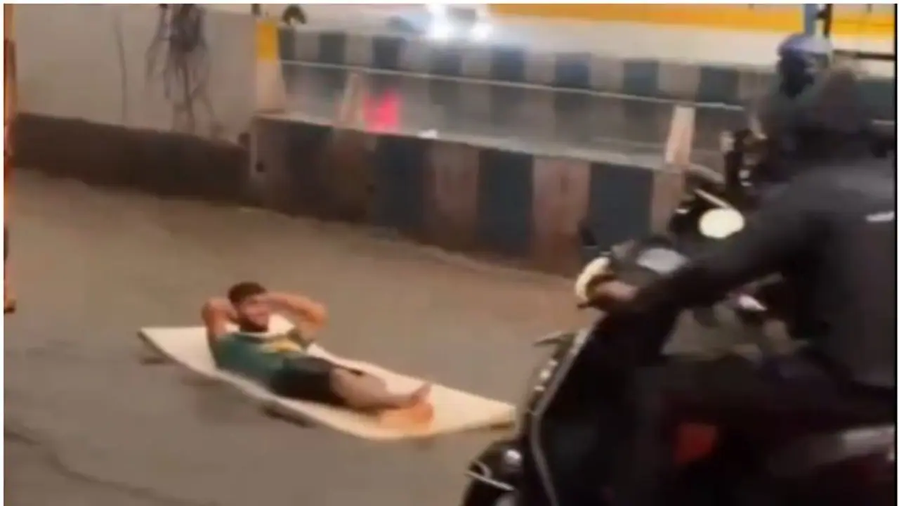 Viral Video: Man Surfs on Waterlogged Pune Roads, Leaves Internet in Awe [watch]
