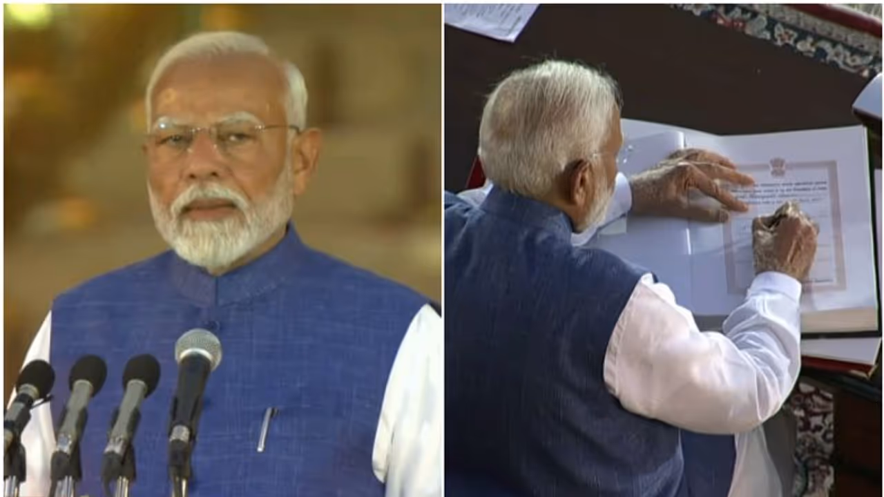 3 ാം തവണയും പ്രധാനമന്ത്രിയായി സത്യപ്രതിജ്ഞ ചെയ്ത് നരേന്ദ്ര മോദി; ജെപി നദ്ദയും മന്ത്രിസഭയിലേക്ക്