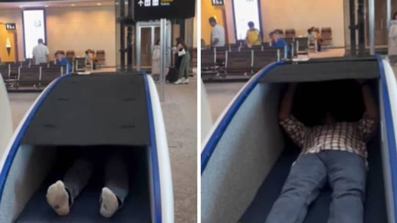 ഇവിടെയിനി ഇരുന്നുറങ്ങണ്ട, കിടന്നുറങ്ങാം, വിമാനത്താവളത്തിലെ റെസ്റ്റിം​ഗ് പോഡുകൾ വൈറൽ