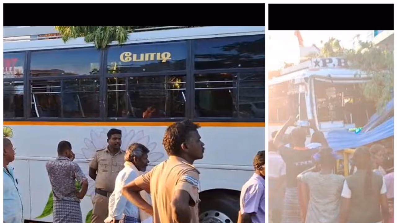 Accident: மதுரையில் கோர விபத்து; சாலையை கடக்க முயன்ற வேன் மீது தனியார் பேருந்து மோதியதில் 10 பேடு படுகாயம்