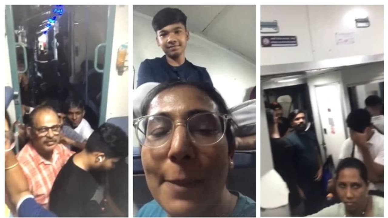 സ്ലീപ്പർ കോച്ചിലെ ടിക്കറ്റില്ലാ യാത്രക്കാർ; ഐആർസിടിസി ഒന്നും ചെയ്യുന്നില്ലെന്ന് യുവതിയുടെ പരാതി വീഡിയോ വൈറൽ 