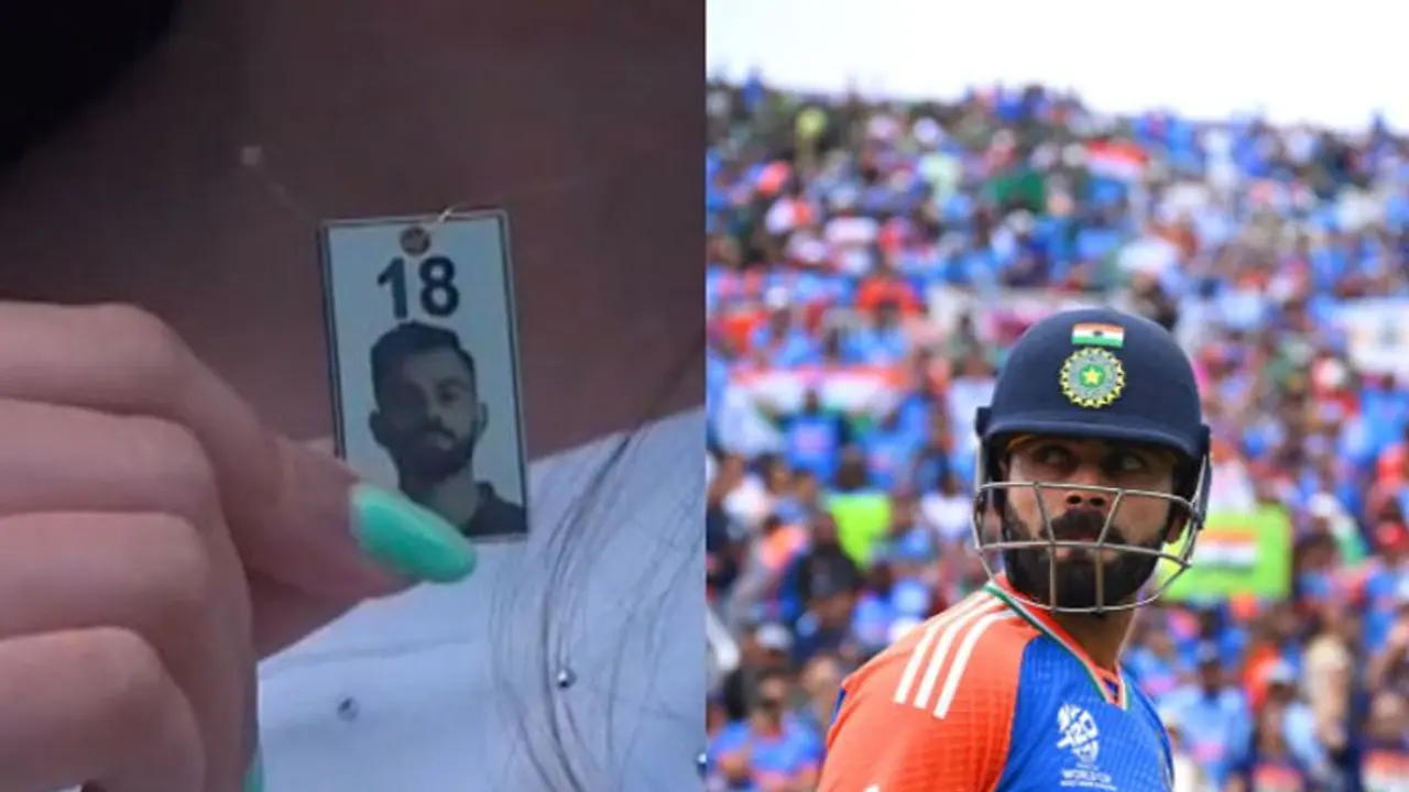 Pakistani Woman Sporting Virat Kohli Pendant at T20 World Cup Match Goes Viral [WATCH]