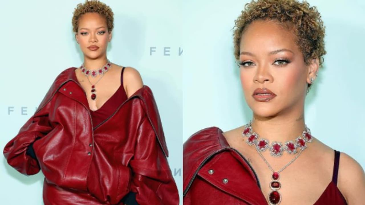 മനീഷ് മൽഹോത്രയുടെ ചോക്കര്‍, സബ്യസാചിയുടെ നെക്ലേസ്; കിടിലന്‍ ലുക്കില്‍ റിഹാന; ചിത്രങ്ങള്‍ വൈറല്‍ 