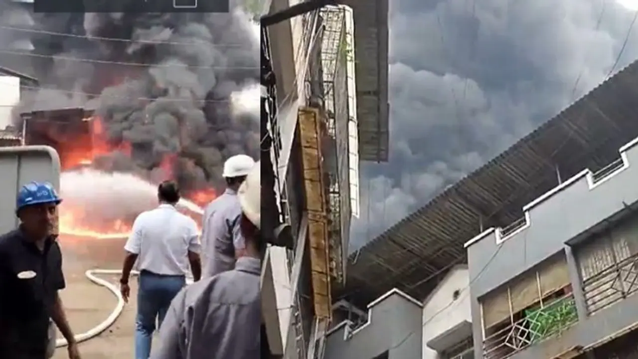 Fire breaks out at factory in Mumbai's MIDC Dombivli; rescue ops underway (WATCH) Fire breaks out at factory in Mumbai's MIDC Dombivli; rescue ops underway (WATCH)