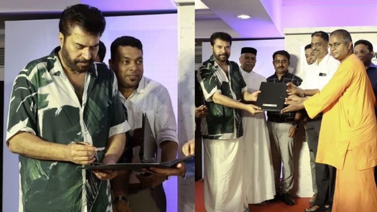 നിര്‍ധന വിദ്യാര്‍ഥികള്‍ക്ക് കൈത്താങ്ങുമായി മമ്മൂട്ടി; 'നമ്മുടെ അഭിമാനം' എന്ന് സ്വാമി നന്ദാത്മജാനന്ദ 