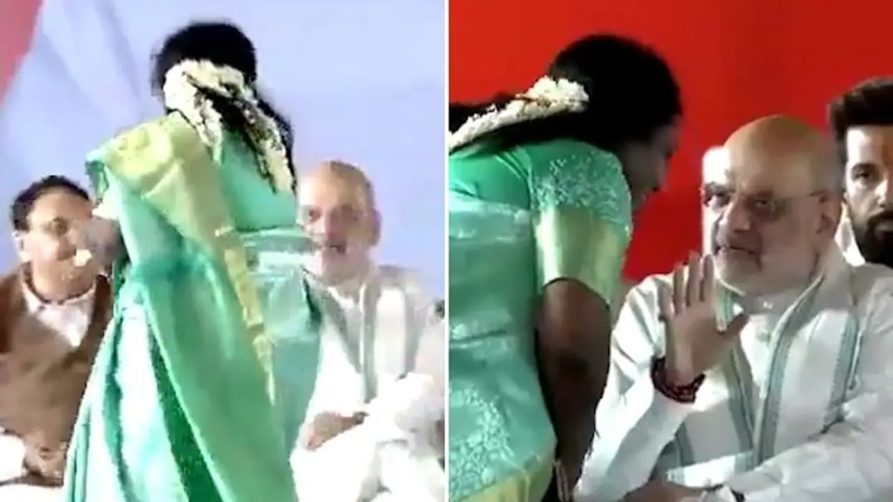 Video of Amit Shah reprimanding Tamilisai Soundararajan sparks controversy (WATCH) Video of Amit Shah reprimanding Tamilisai Soundararajan sparks controversy (WATCH)