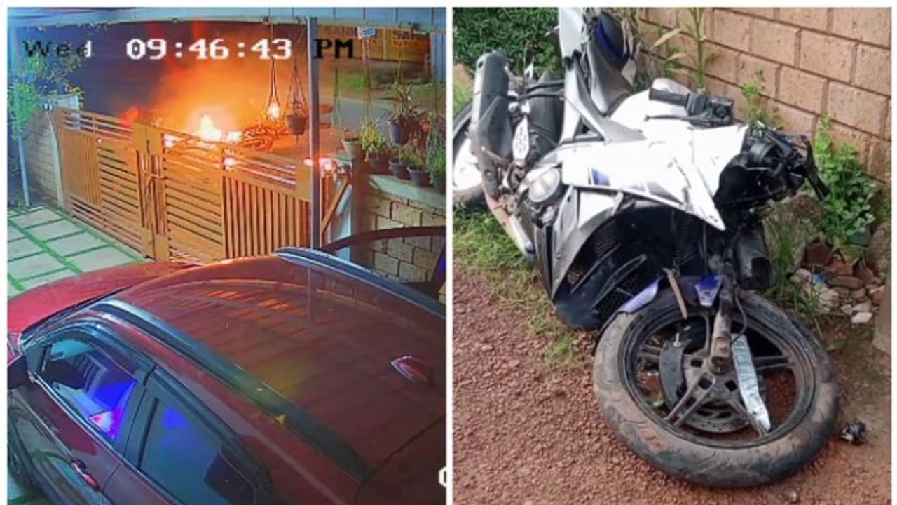 ബൈക്കുകൾ കൂട്ടിയിടിച്ച് തീപിടിച്ചു; യുവാവ് മരിച്ചു; അപകടം കൊല്ലം ശാസ്താംകോട്ടയിൽ ബൈക്കുകൾ കൂട്ടിയിടിച്ച് തീപിടിച്ചു; യുവാവ് മരിച്ചു; അപകടം കൊല്ലം ശാസ്താംകോട്ടയിൽ