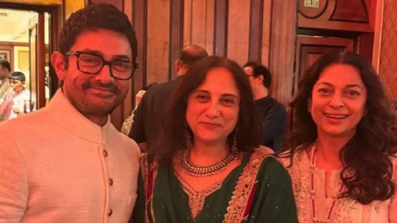 Juhi Chawla reunites with her 'Ishq' co star Aamir Khan on his mother Zeenat Hussain's birthday [Photos]